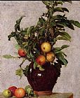 Vase with Apples and Foliage